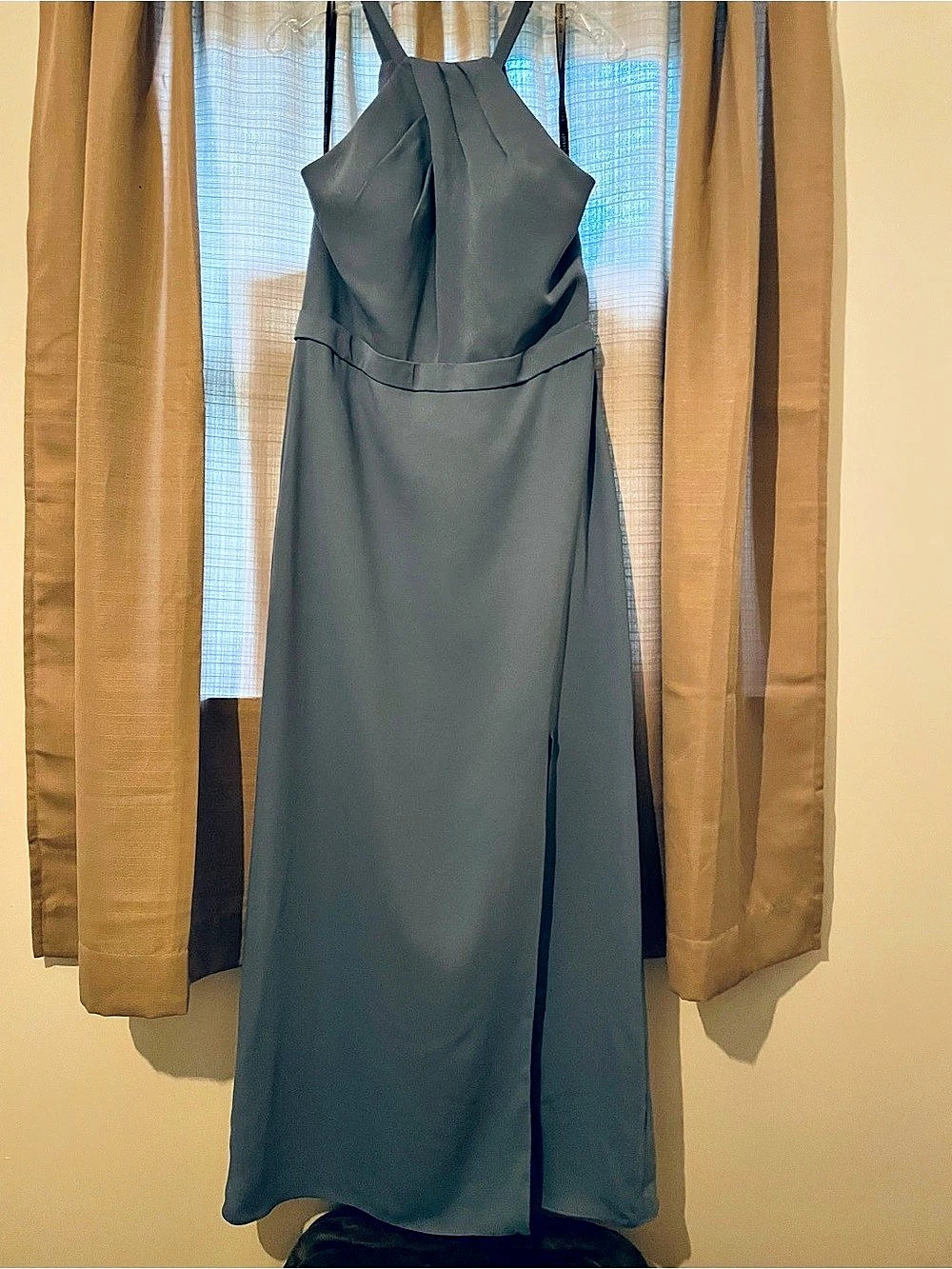 Levkoff Maxi Halter Dress in Blue Size 14 Like New